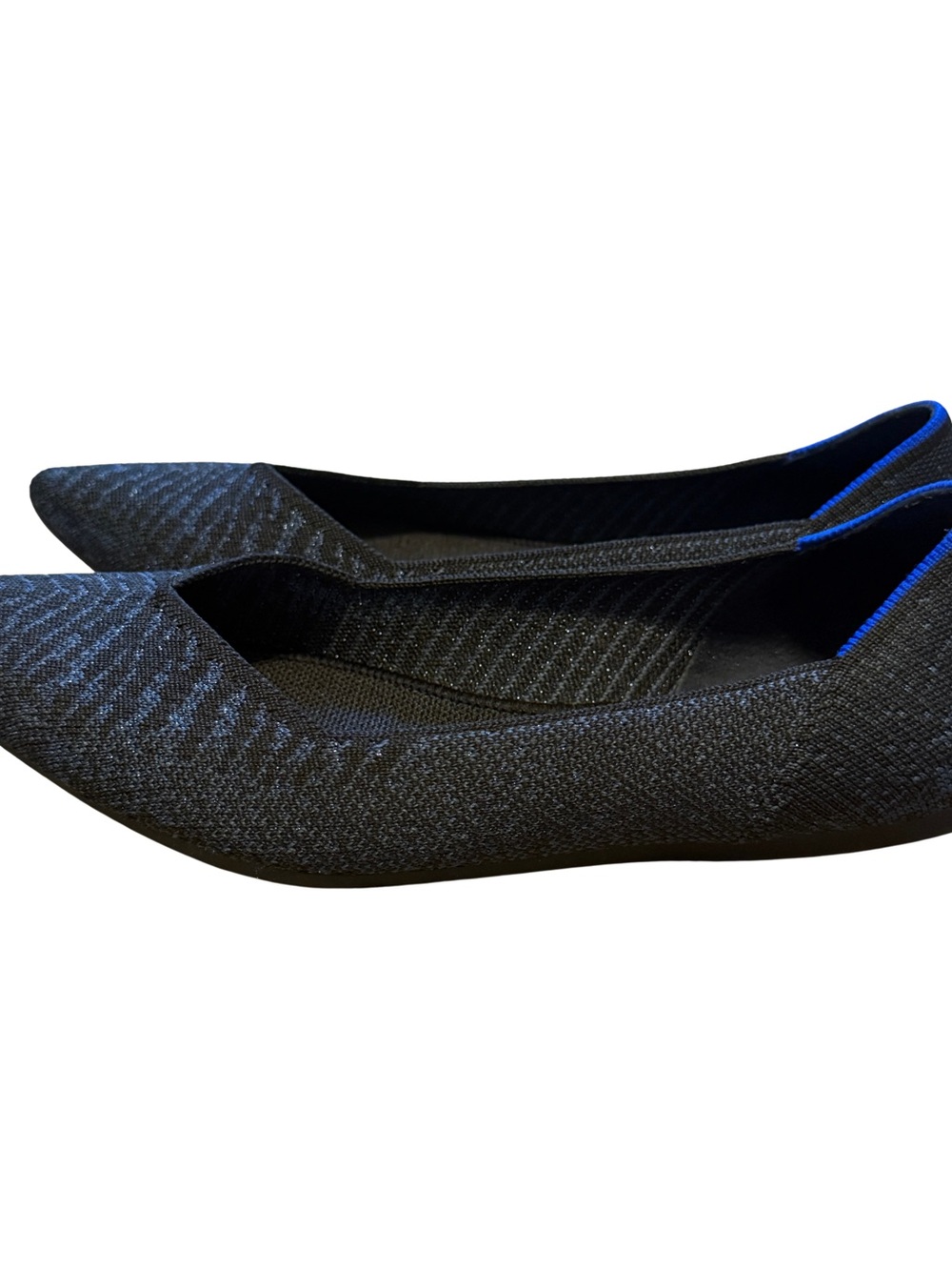 Rothy's Navy & Black Pointed Knit Flats Women’s 7.5 - Picture 3 of 10
